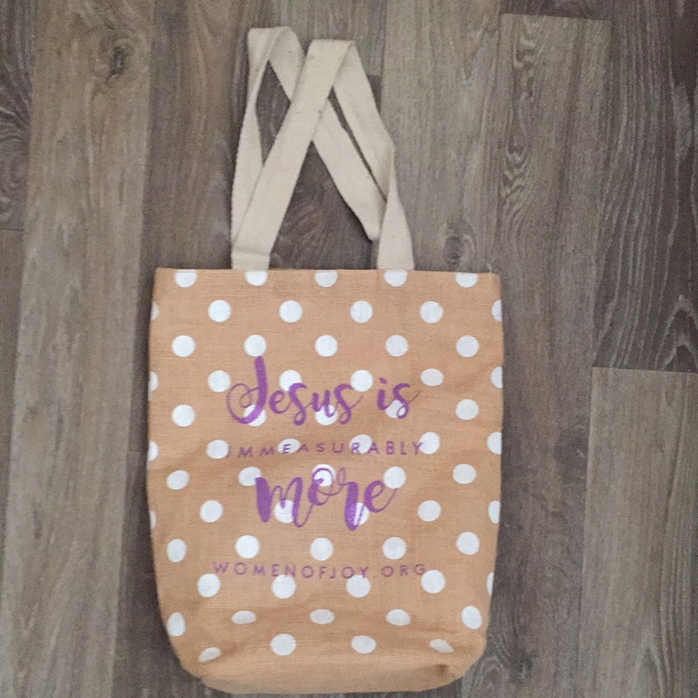 Burlap shoulder bag from Women of Joy
